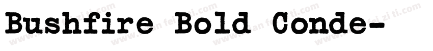 Bushfire Bold Conde字体转换